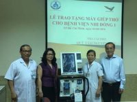 LỄ TRAO TẶNG MÁY GIÚP THỞ CHO BỆNH VIỆN NHI ĐỒNG 1